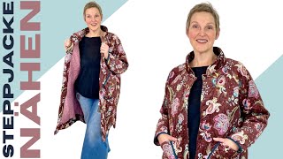 Steppjacke nähen in 7 einfachen Schritten perfekt für Anfänger [upl. by Doerrer878]