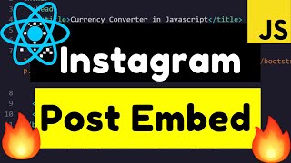 Reactjs Embed Instagram API Post in App Using reactinstagramembed Library Full Tutorial [upl. by Ailimaj]