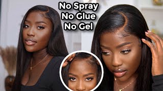 NEW COMPLETELY GLUELESS WIG FOR BEGINNERS Zero ADHESIVE NO SPRAYGEL FT JESSIES WIGl LUCY BENSON [upl. by Nimesay]