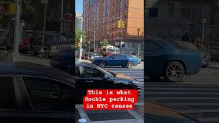 Double parking in NYC nyc harlemnyc harlem newyorkcity fdny nyclife nycevents shorts viral [upl. by Malinowski]