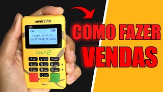 Como fazer vendas na Minizinha Chip 2 Maquina de Cartão PagSeguro [upl. by Adalia]