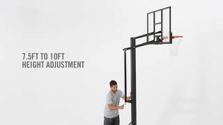 Adjusting Height on the Spalding Screw Jack Basketball Hoop Lift System [upl. by Viole]