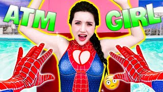 WTF I got scammed by ATM Girl Romantic Adventures of SpiderMan Parkour Chase [upl. by Oderfodog]