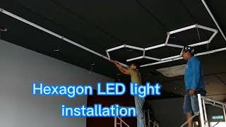 Hexagon LED light installation  Interior Renovation  Home amp Shop  CCT RENOVATION DAILY TIPS [upl. by Osborne404]