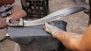 Forging a Falcata sword part 2 making the handle [upl. by Calan]