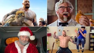 The Best of Thor Bjornsson The Mountain From Game Of Thrones Funny Commercials [upl. by Ayrb]