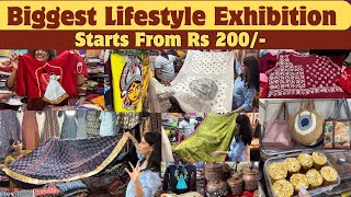 Biggest Lifestyle Exhibition In Dadar  Festive Shopping Vlog  Hand Painted Saree amp Cotton Dresses [upl. by Bambie]