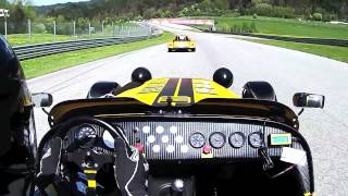 Caterham R300 280hp vs R500 263 hp  Red Bull Ring [upl. by Aikenat346]