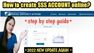 How to create SSS ACCOUNT ONLINE 2022 Paano mag register sa SSS ONLINE [upl. by Trahurn]