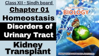 Kidney Transplant  Homeostasis  Disorders of Urinary Tract  Sindh Board  By Umm e Aiman [upl. by Brinson715]