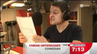 «Zum Glück ist Freitag» vom 27012012  22  Comedy mit Fabian Unteregger  SRF [upl. by Ycal939]