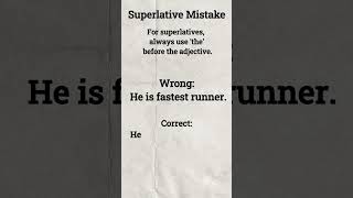 Comparatives amp Superlatives Common Mistakes learnenglish englishlanguage english englishgrammar [upl. by Kavita]