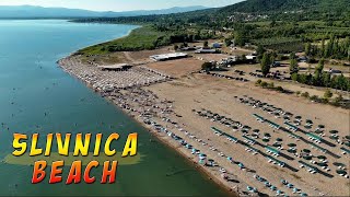 SLIVNICA BEACH Prespa Lake Macedonia Summer 2024 Drone Video 【4K】Сливница плажи Македонија [upl. by Duong]