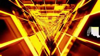 Amber honey colored triangle hive tunnel VJ loop background  Footage  Screensaver  4K [upl. by Ennayoj]