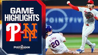 Phillies vs Mets Game Highlights 10924  MLB Highlights [upl. by Derfliw512]