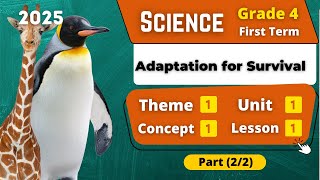 Adaptation for Survival  Grade 4  Unit 1  Concept 1  Lesson 1  Part 22  Science [upl. by Floridia]