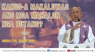 quotKanusa makaluwas ang mga mahalon nga butangquot  03252024 Misa ni Fr Ciano Ubod sa SVFP [upl. by Vinni]