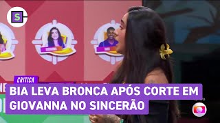 BBB 24 Giovanna é interrompida por Beatriz no Sincerão e Tadeu dá bronca [upl. by Aryad]