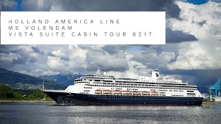 CRUISE SHIP CABIN TOUR ms VOLENDAM  VISTA SUITE 6217  HOLLAND AMERICA LINE [upl. by Ahsia977]