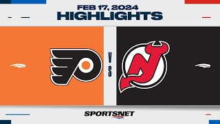 NHL Stadium Series Highlights  Flyers vs Devils  February 17 2024 [upl. by Carter]