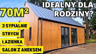 Idealny DOM 70m2 dla Rodziny na zgłoszenie 3 pokoje Salon z Aneksem Łazienka Wiatrołap Strych [upl. by Gautious]