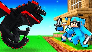 Elemental Dragon vs The Most Secure Minecraft House With Crazy Fan Girl [upl. by Galen570]