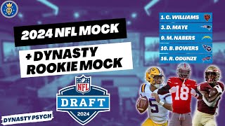 2024 NFL Mock Draft amp Dynasty Rookie Draft [upl. by Niran90]