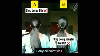 which one is the best ponytail hairstyles comments 🧿hairstylesshortvideohairtutorialhack [upl. by Oralla460]