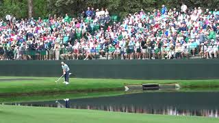 Tyrrell Hatton Skipping Ball on Hole 16 The Masters Tuesday April 9 2024 [upl. by Nedyarb75]