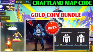 New Crafland Map Gold Coin Bundle  Free Fire New Crafland Map code  Crafland Map code FF [upl. by Ahsir621]