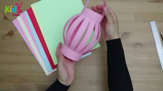 DIY Ramadan Decoration 2021  Lantern  طريقة سهلة لعمل فانوس رمضان من الورق لزينة رمضان [upl. by Kimitri]