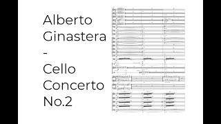 Alberto Ginastera  Cello Concerto No2 Full Score [upl. by Cyndia]