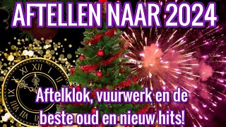 Aftelklok naar 2024  Feest hits met vuurwerk  feest muziek  Feestmix [upl. by Onaled896]