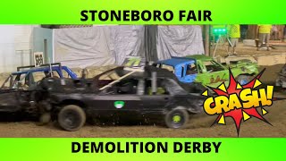 Stoneboro Fair PA  DEMOLITION DERBY  September 3 2022  demolitionderby demoderby [upl. by Airetak530]