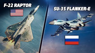 F22 Raptor Vs SU35 FlankerE  Digital Combat Simulator  DCS [upl. by Urita]