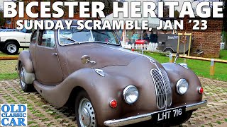 SUNDAY SCRAMBLE at Bicester Heritage January 2023  a tour of the vintage amp classic cars on display [upl. by Nolyaw]