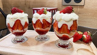 🍓 En 5 min  faites ces délicieux TIRAMISU  un dessert FRAIS facile avec peu dingrédients ‼️ [upl. by Winny]