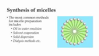 Micelles I Organic Nanomaterials I Nanobiotechnology [upl. by Renrag]