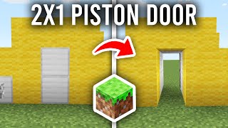 How To Make 2x1 Flush Piston Door In Minecraft  Bedrock amp Java [upl. by Asfah]