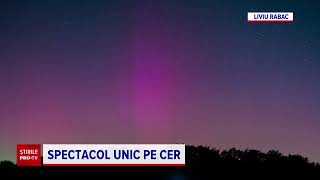 Spectacol unic în viață Perseidele cu auroră boreală pe fundal [upl. by Asilat]