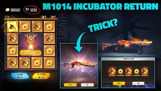 FREE FIRE NEW RAMPAGE DOUBLE INCUBATOR  FREE FIRE NEW EVENT  M1014 INCUBATOR RETURN [upl. by Simmons]