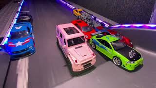 TRIOS Racing Tournament Lamborghini Fast and Furious MarioKart Disney Pixar Cars SpiderMan  More [upl. by Nylhtac]