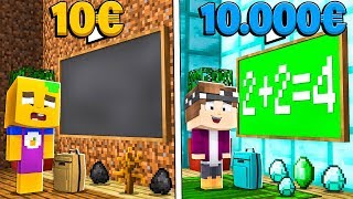 1€ SCHULE VS 10000€ SCHULE IN MINECRAFT [upl. by Ardeed72]