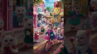 Cute kittens in the city catviralvideo aicat meowsong catstory miaumiau [upl. by Rainer92]