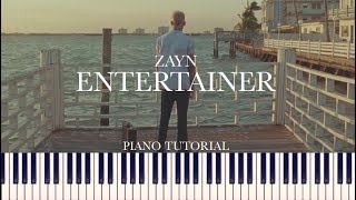 ZAYN  Entertainer Piano Tutorial  Sheets [upl. by Attenwad311]