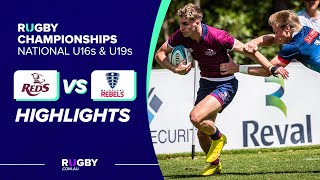 U19s Reds v Melbourne Rebels Highlights  National Rugby Championship Round 5 [upl. by Oidualc]