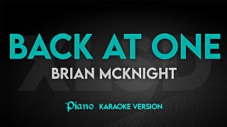 BACK AT ONE  Brian McKnight  Karaoke Version  Platinum Piano XL SD [upl. by Sue]