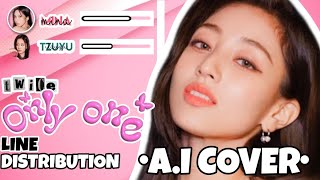 •AI COVER• TWICE  quotONLY ONEquot LINE DISTRIBUTION [upl. by Henson]