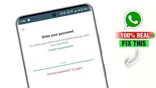 Whatsapp Backup Restore End To End Encryption Password Problem  Whatsapp Backup Password Forgot [upl. by Oneg]