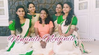 Nenjinile Nenjinile  Dance cover  Sherly  Sherin  Neenu  Deepthi  Stephy Mobilevideography [upl. by Ayhdnas]